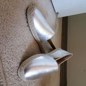 Banana Republic silver espadrilles
